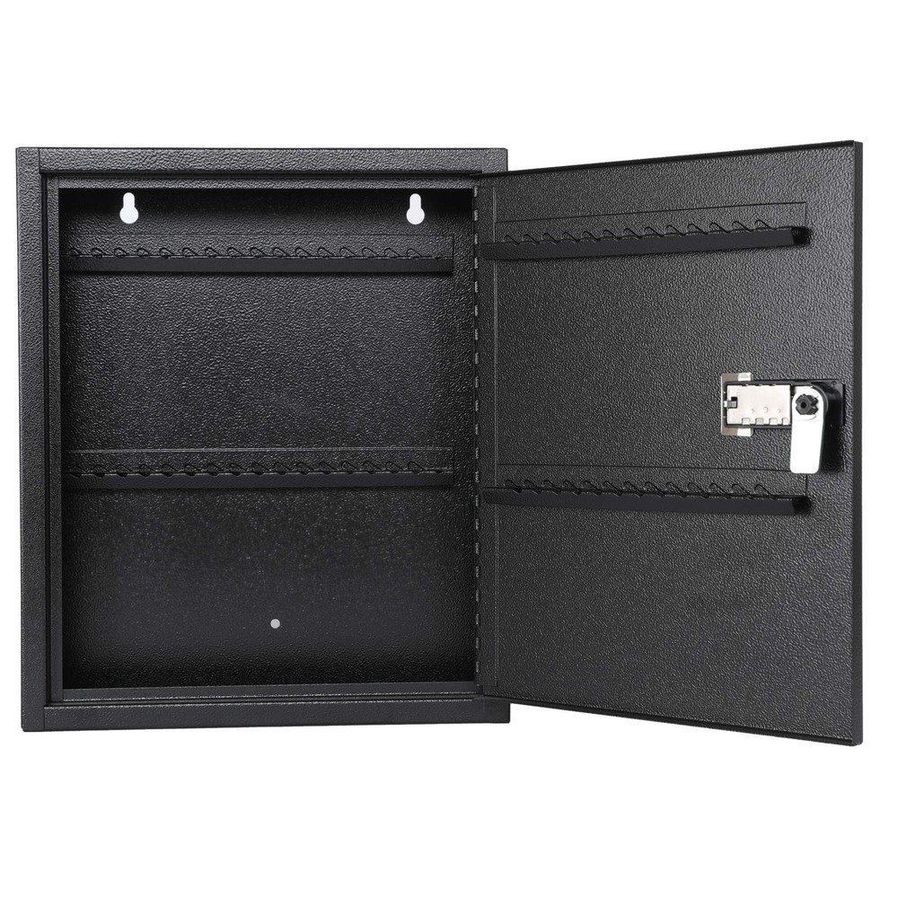 Locking Key Cabinet, 60 Key Storage Lock Box with Code, Key Box Wall Mount wi