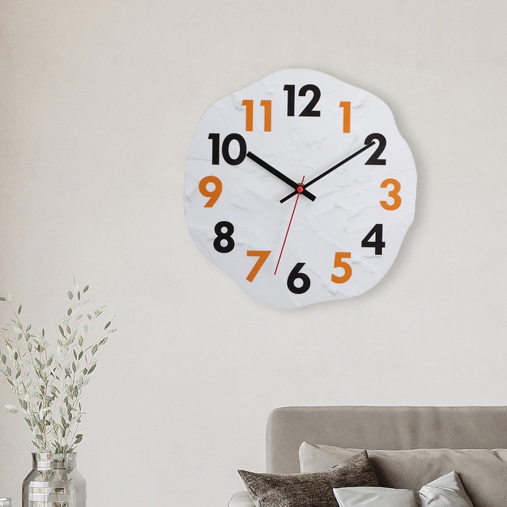 Home Ambiance Silent Clock Decorative Clock Elegant Aesthetics MDF Material