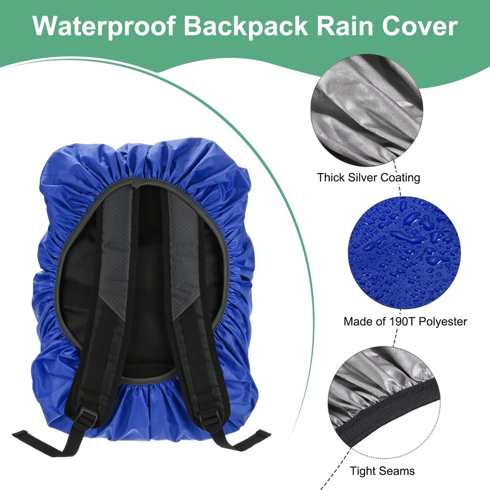 65L-75L Backpack Rain Cover with A Vertical Reflective Strap [Sapphire Blue]