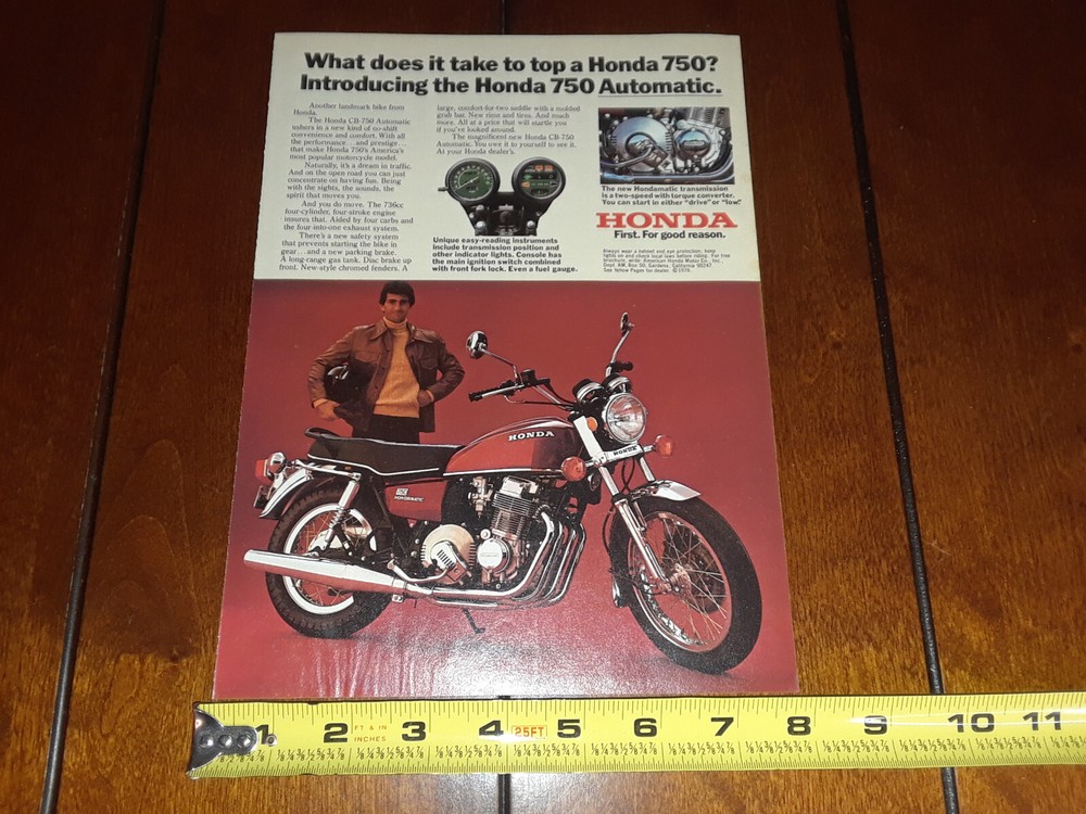 1976 HONDA CB 750A ORIGINAL AD