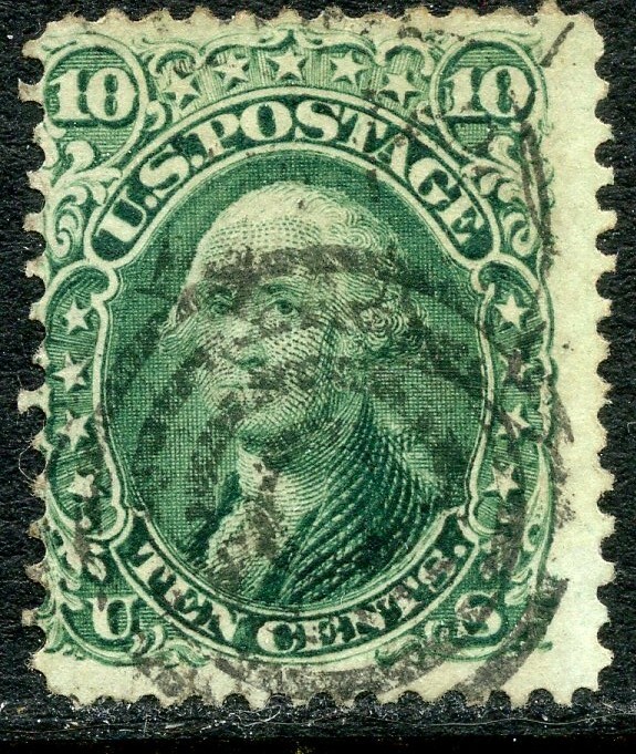 1861-62 10c GREEN USED #68