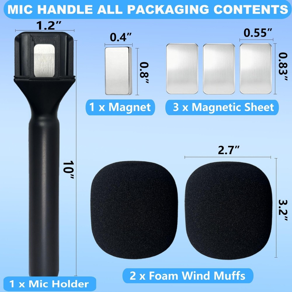 Dji Microphone Holder for Interview, Microphone Handle for DJI Mic Mini/2/3, ...