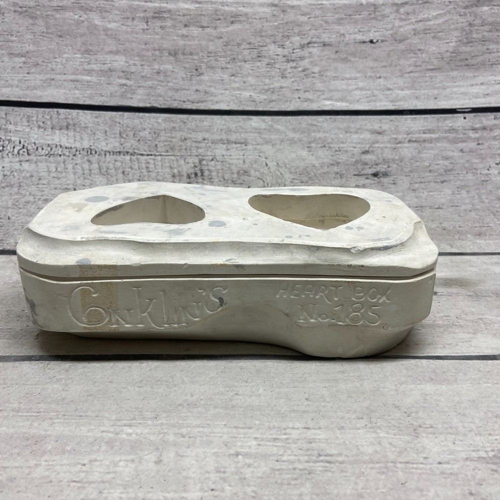 Vintage Gnklins Ceramic Casting Mold Cherub Heart Box #185