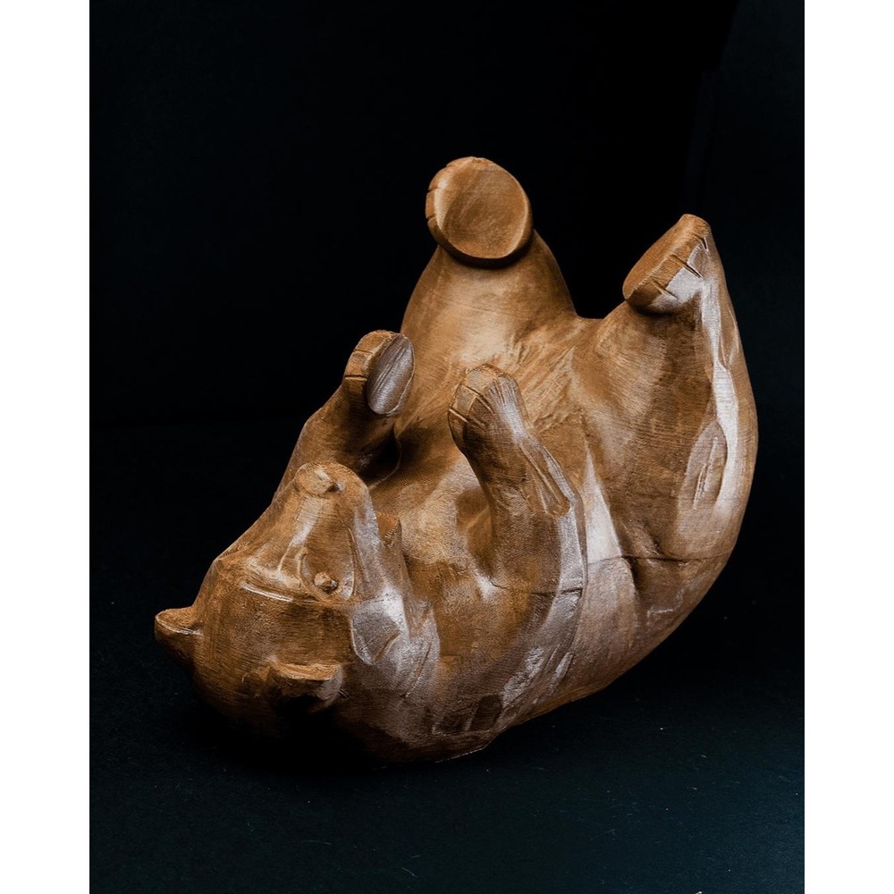 Bear Wine Bottle Holder: Rustic Cabin Decor