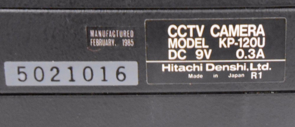HITACHI DENSHI KP-120U CCTV ALL SOLID STATE CAMERA, 0.3 AMP, DC 9V