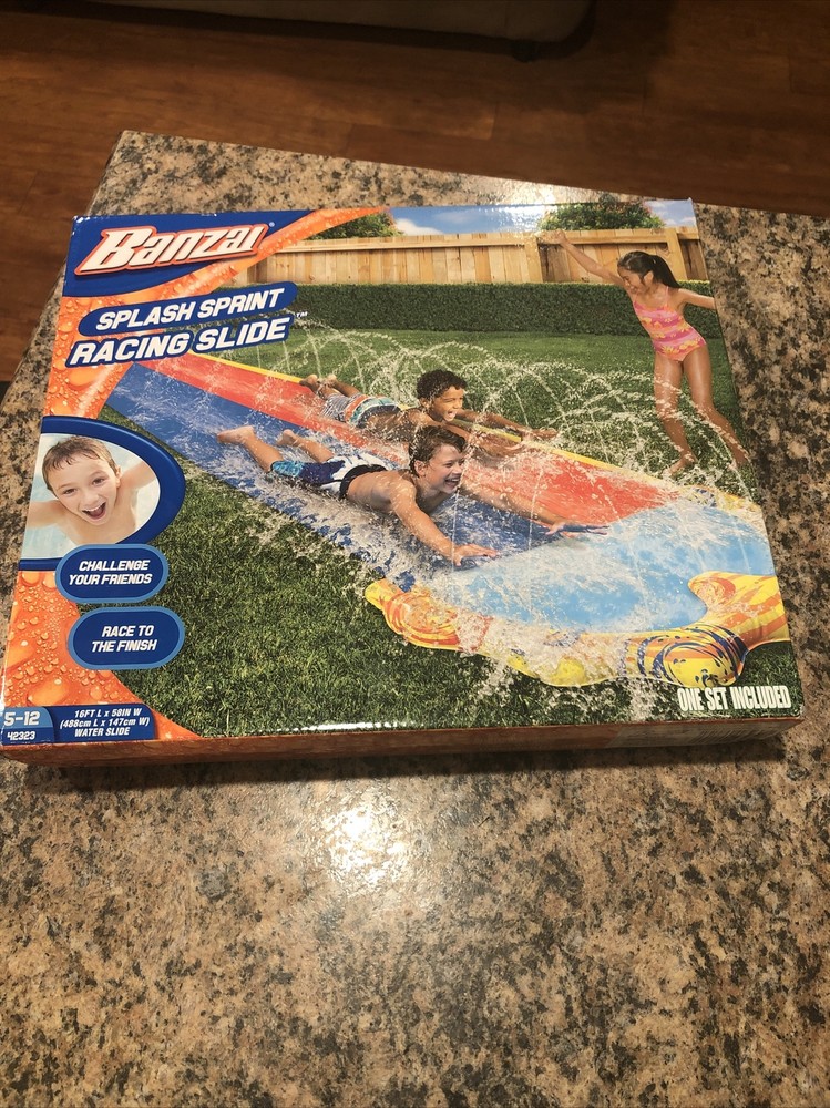 Banzai 16ft Splash Sprint Racing Slide. New In Box.