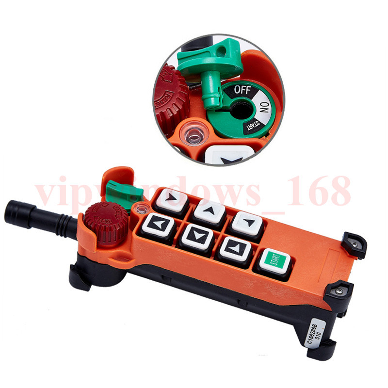 Industrial Wireless Crane Remote Control Transmitter Push Button Switch F21-E2
