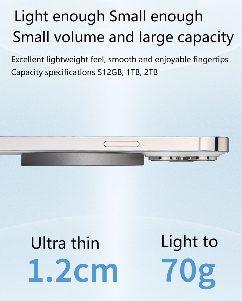 Kingchuxing 1TB Type-C interface Magnetic Removable Hard Drive For Apple 15 Pro