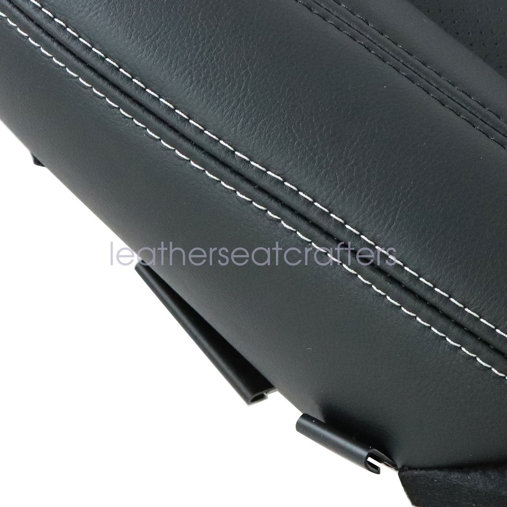 Driver Bottom Leather Seat Cover Blk PERF For 2016 2017 2018 2019 Ford Explorer