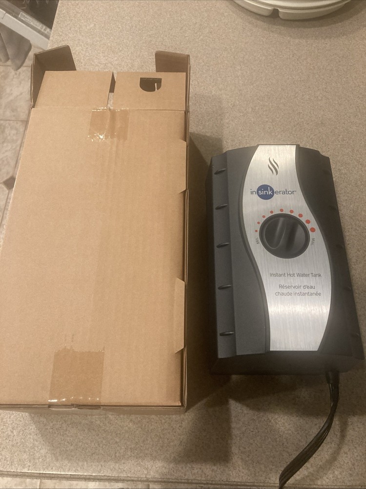 InSinkErator HWT Black Silver 2/3-gal Stainless Instant Hot Water Tank Untested