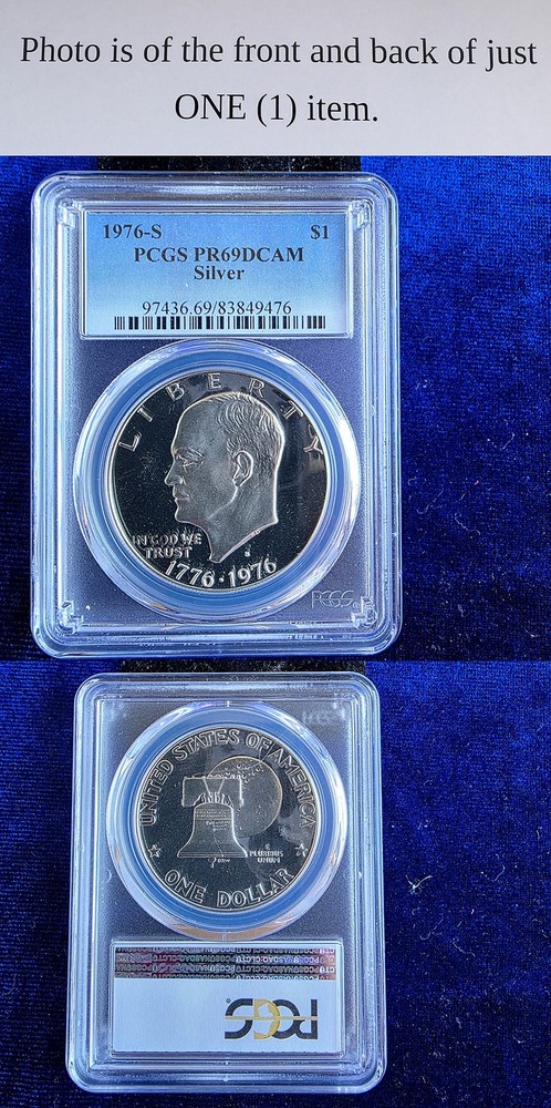 1976-S IKE Eisenhower Silver Dollar Proof PCGS PR69DCAM
