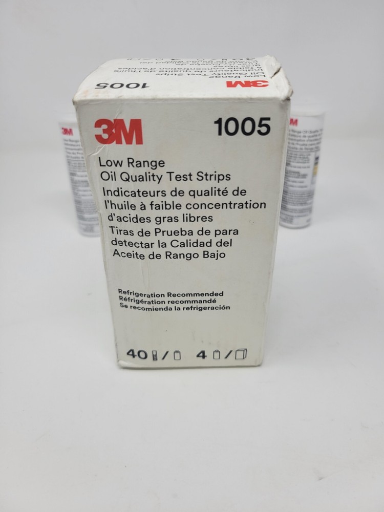 3M Low Range Oil Quality Test Strips 1005, 40 strips/bottle, 4 bottles/case
