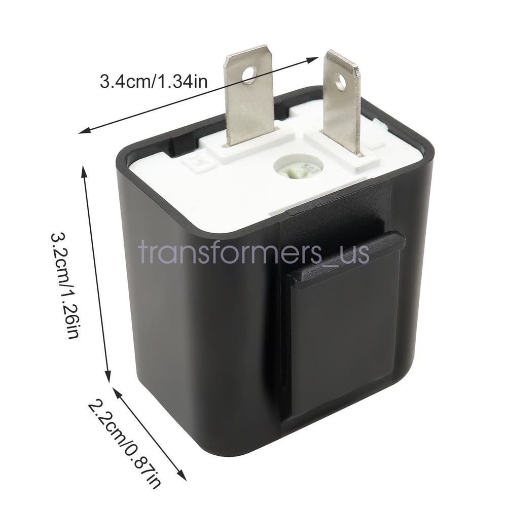 2 X Adjustable LED Flasher Relay Turn Signal Blinker Light for Motorcycle 2Pin