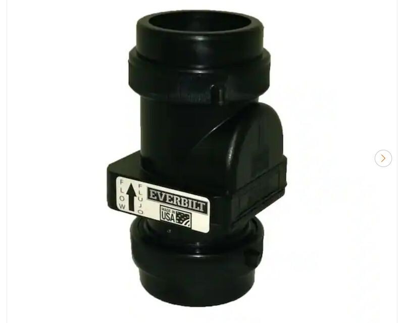 Everbilt #THD1026 2 in. Sewage Check Valve with Compression Fittings