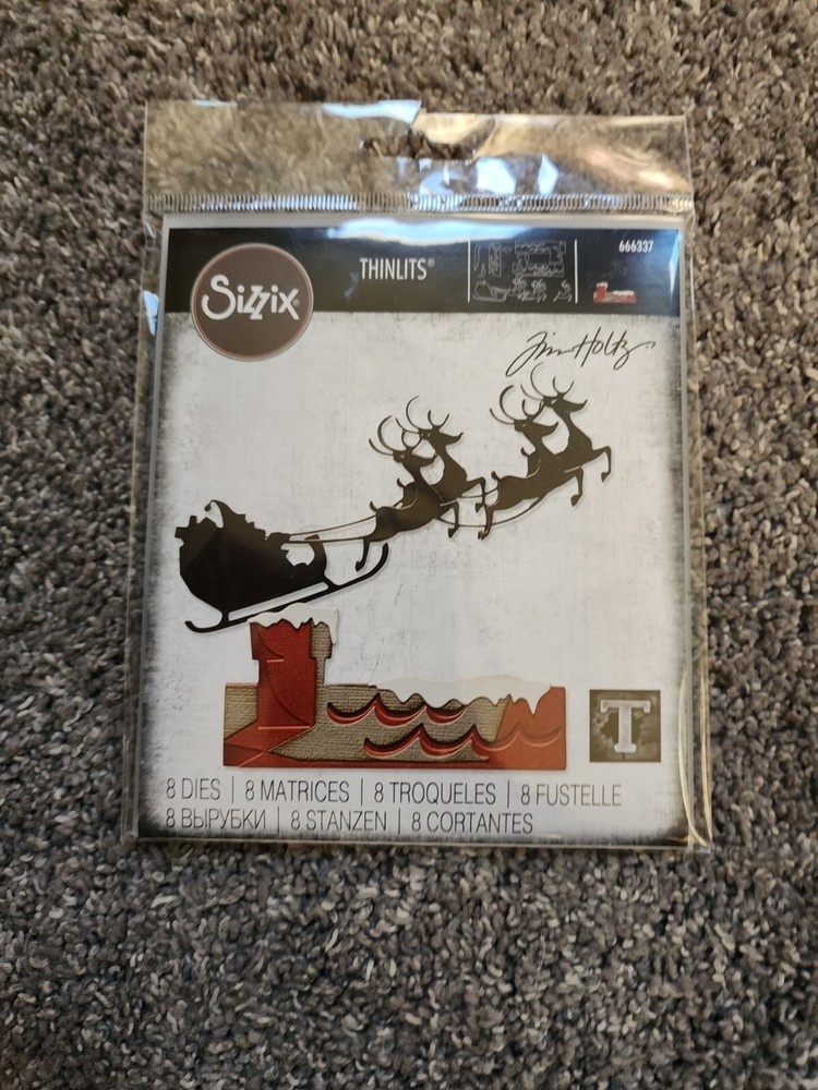 Sizzix Christmas Thinlits Dies, Reindeer Sleigh