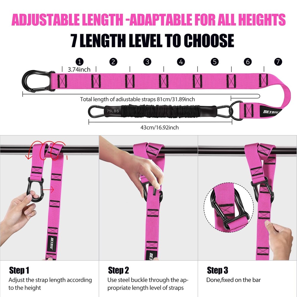 Pull Up Assistance Bands 260lbs, Heavy Pull Up Bands Resistance Bands for Pul...