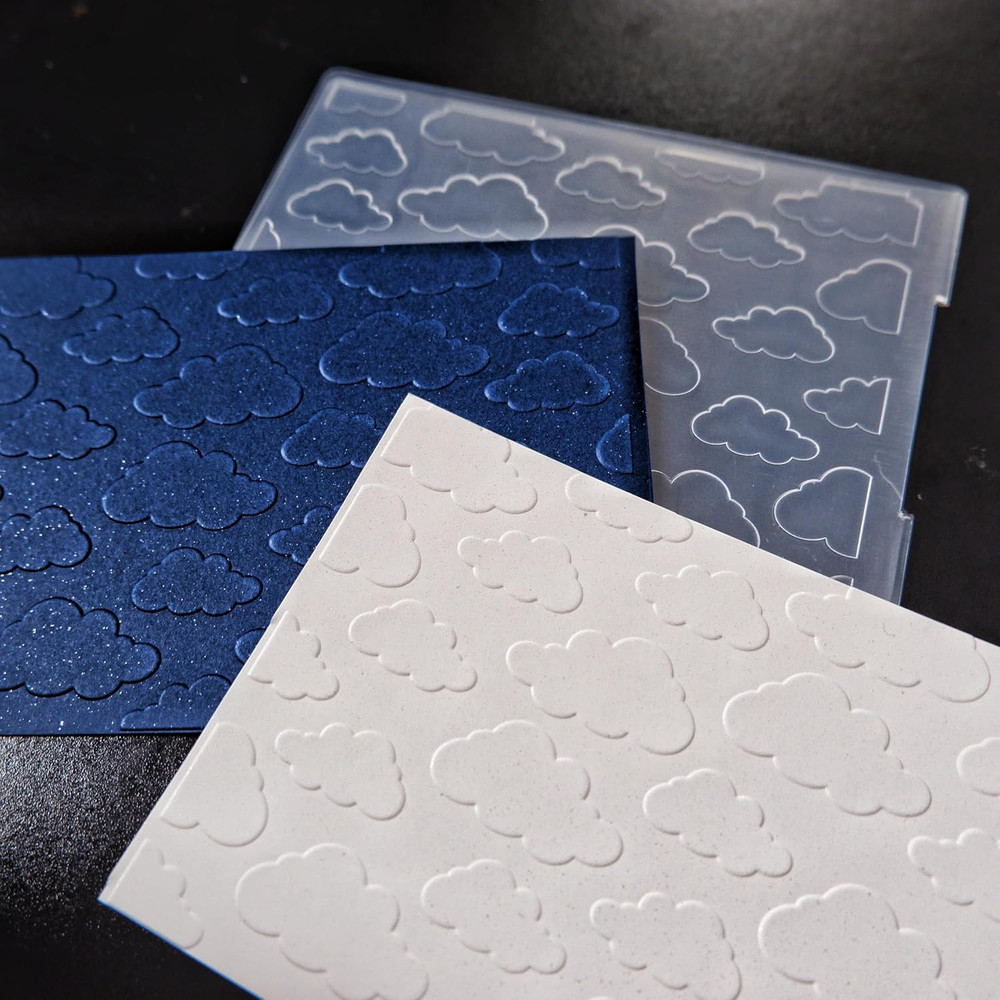 Cloud Plastic Embossing Folders for Card Making Clouds Background Embossing Fold