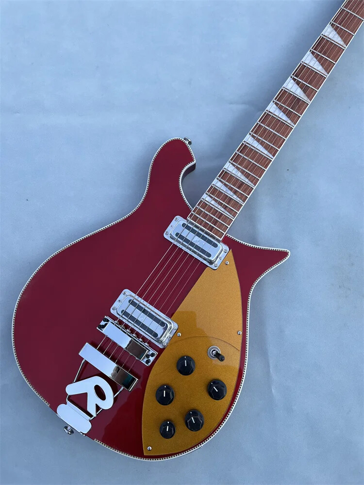 Best-selling 6-string Electric Guitar.Red Metallic Paint,Neck Runs Through Body