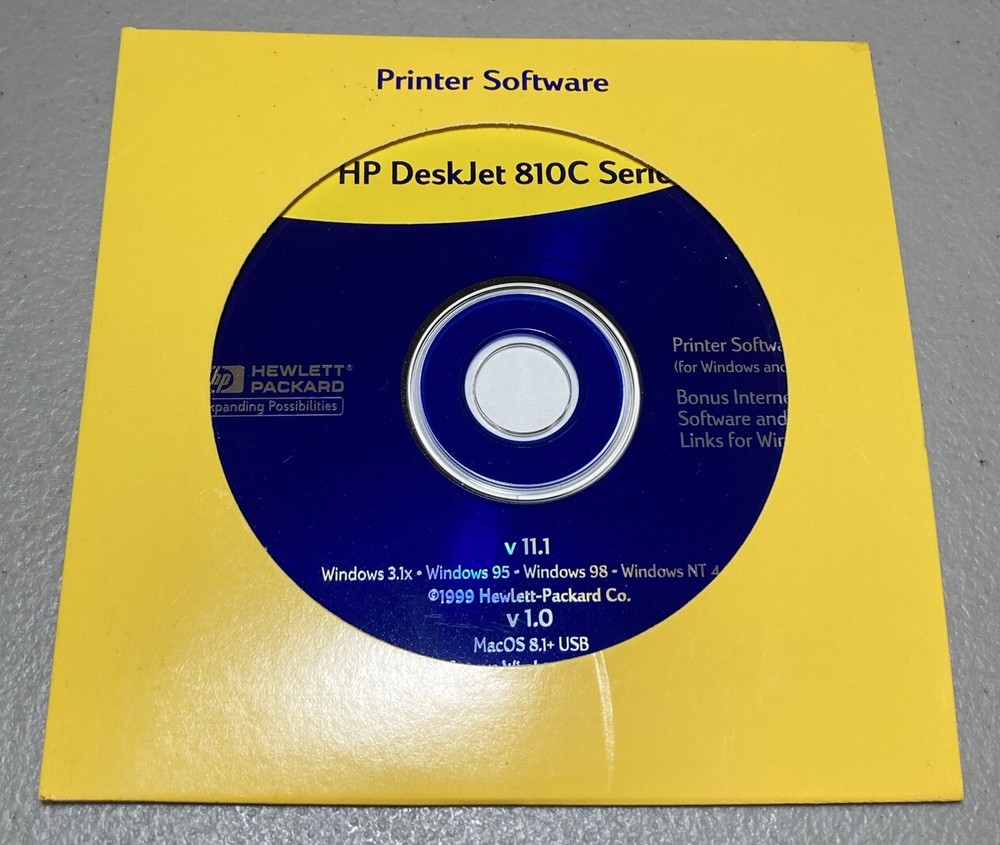 HP DeskJet 810c Series Software Disc