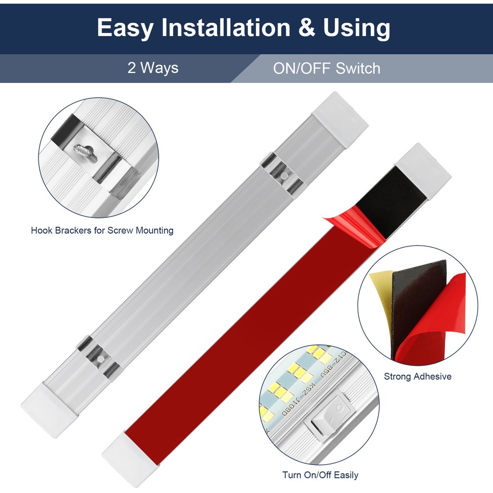 4Pcs 12V 108 LED RV Ceiling Dome Light Bar Interior Lighting for Trailer Camper