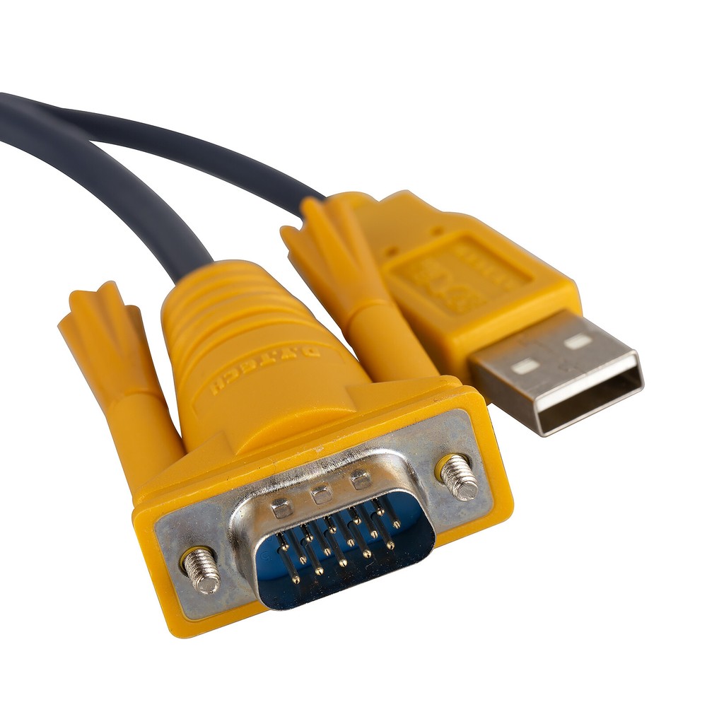 KVM Cable 10ft USB VGA Combo Wire for LCD Video Printer Host Computer Hub Share
