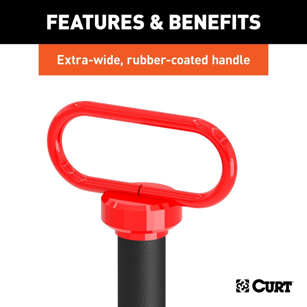 Curt-1" Clevis Pin with Handle and Clip