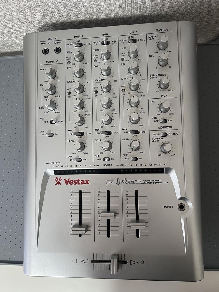 VESTAX Mixer PCV-180 DJ Controller Used