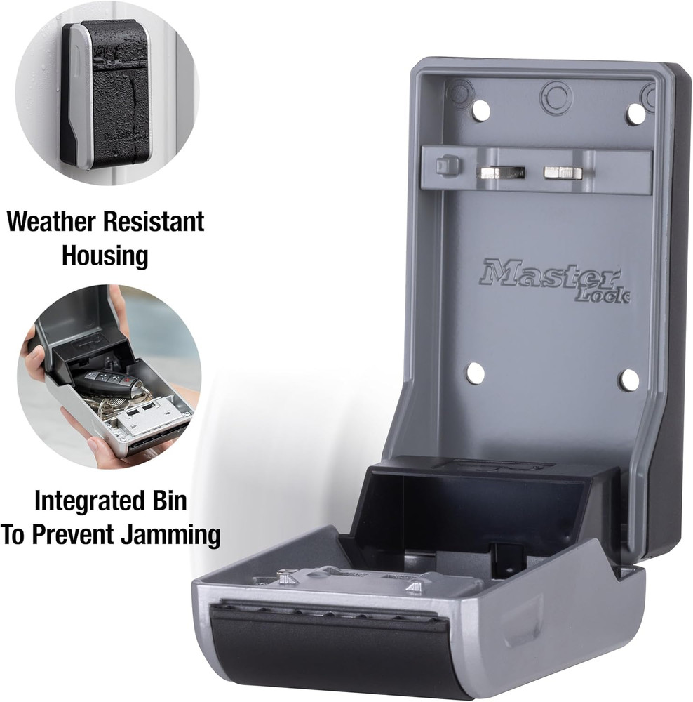 High Capacity Key Lockbox, Combination Dial, Wall Mount