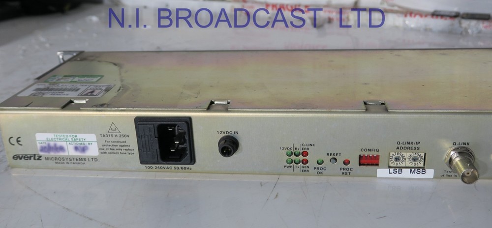 Evertz cp1000e ethernet router control matrix panel