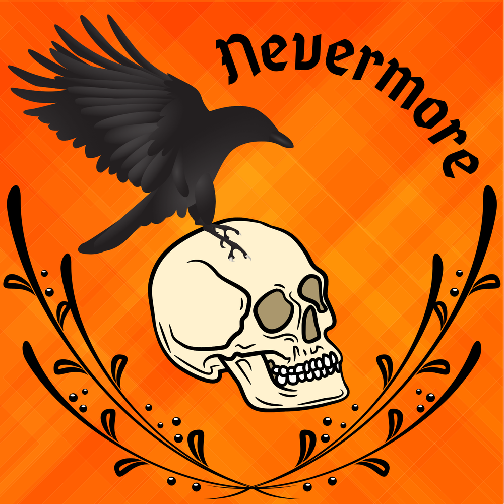 Nevermore Raven Handmade Deco Mesh Wreath