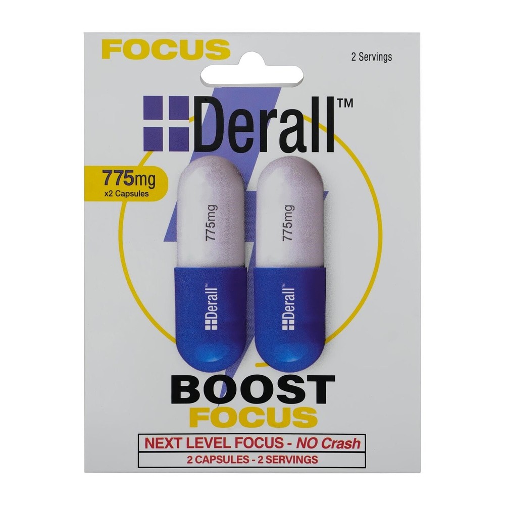 Derall Boost Focus 775mg NEXT LEVEL FOCUS 2 Full Boxes NO CRASH