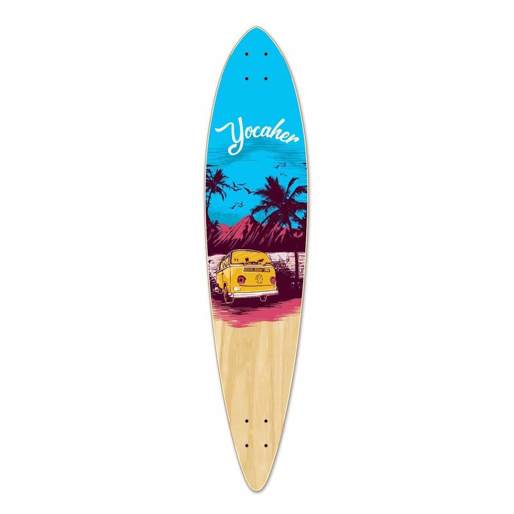 Pintail Longboard Deck - VW Series - Blue N' Red