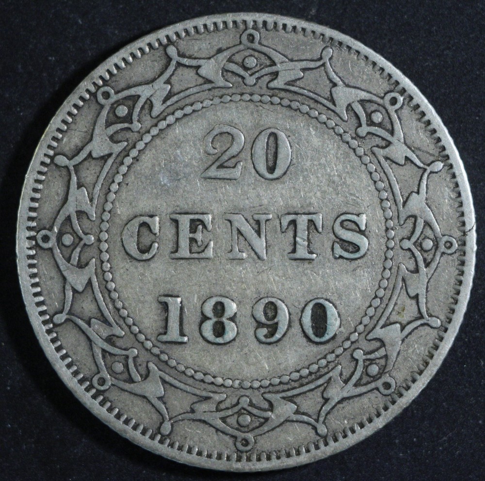 1890 Newfoundland Silver Twenty Cents - Nice Condition   C6