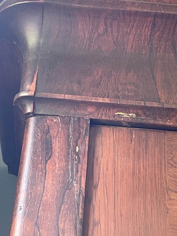 Large Walnut Wood Armoire Closet