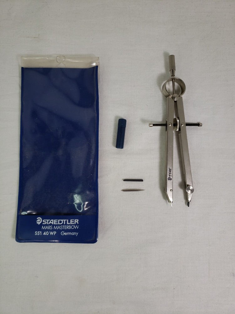 Vintage Staedtler Mars Masterbow Precision Compass 551 40 WP Germany