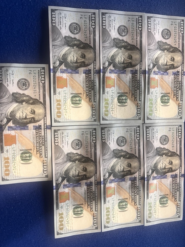 7 2009 A Series 100 Dollar Star Notes Sequential Consecutive #s Crisp Exc Cond