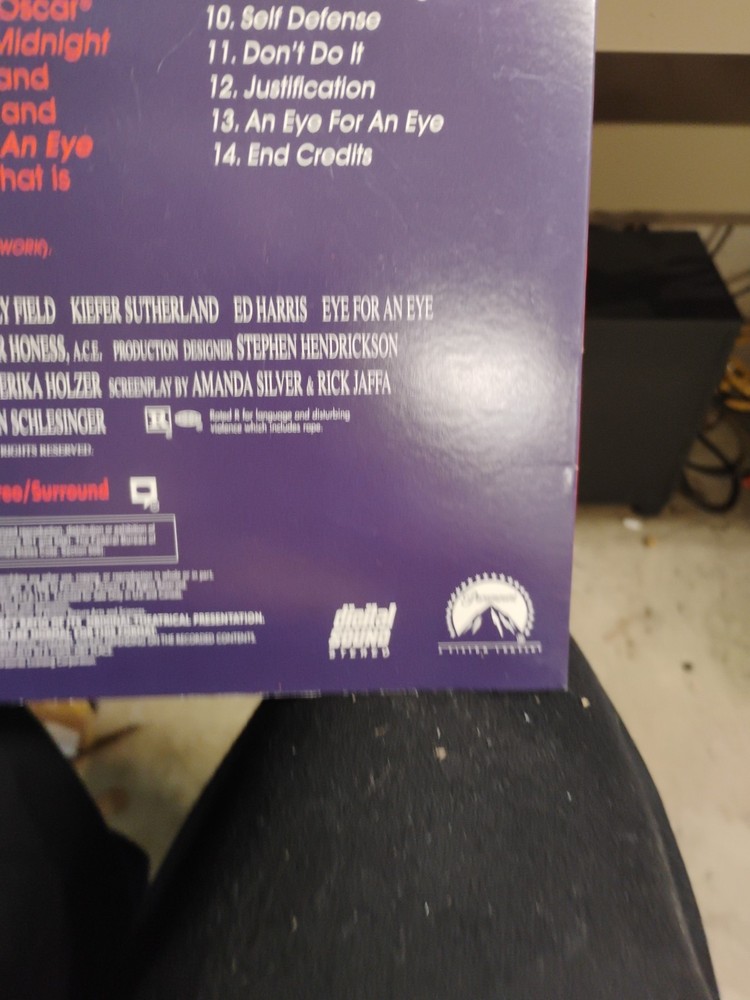 Eye for an Eye (Laserdisc, 1996) Great Condition