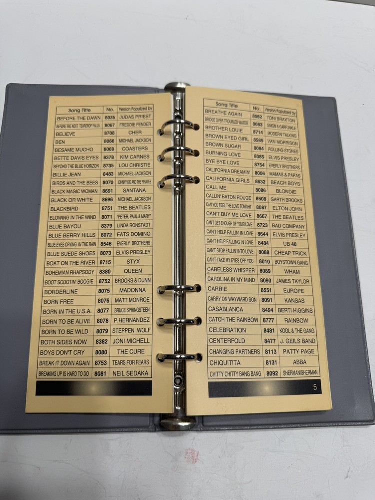 Vintage Magic Sing Enter Tech Karaoke Song List. User Manual