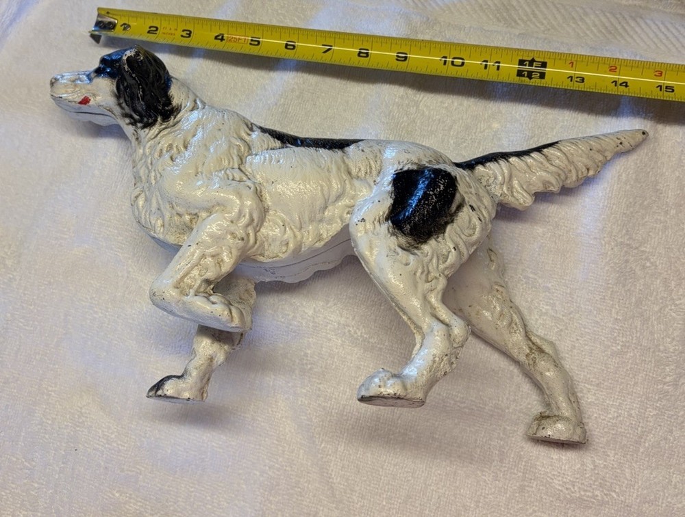 Vtg English Setter Pointer Cast Iron Doorstop