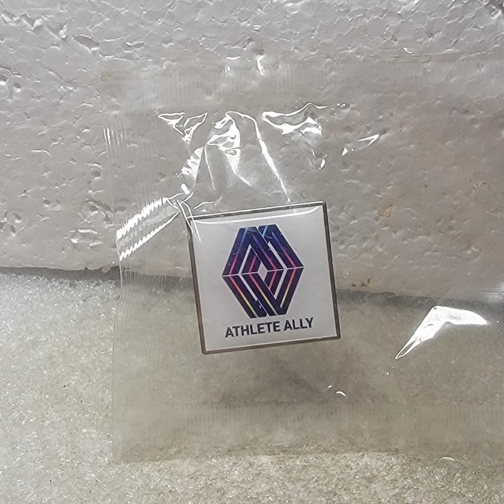 Athlete Ally Pinback Button Square Promo