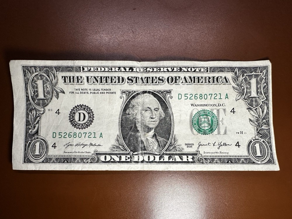 Misfit / Misaligned Error One Dollar Bill 2021 Series