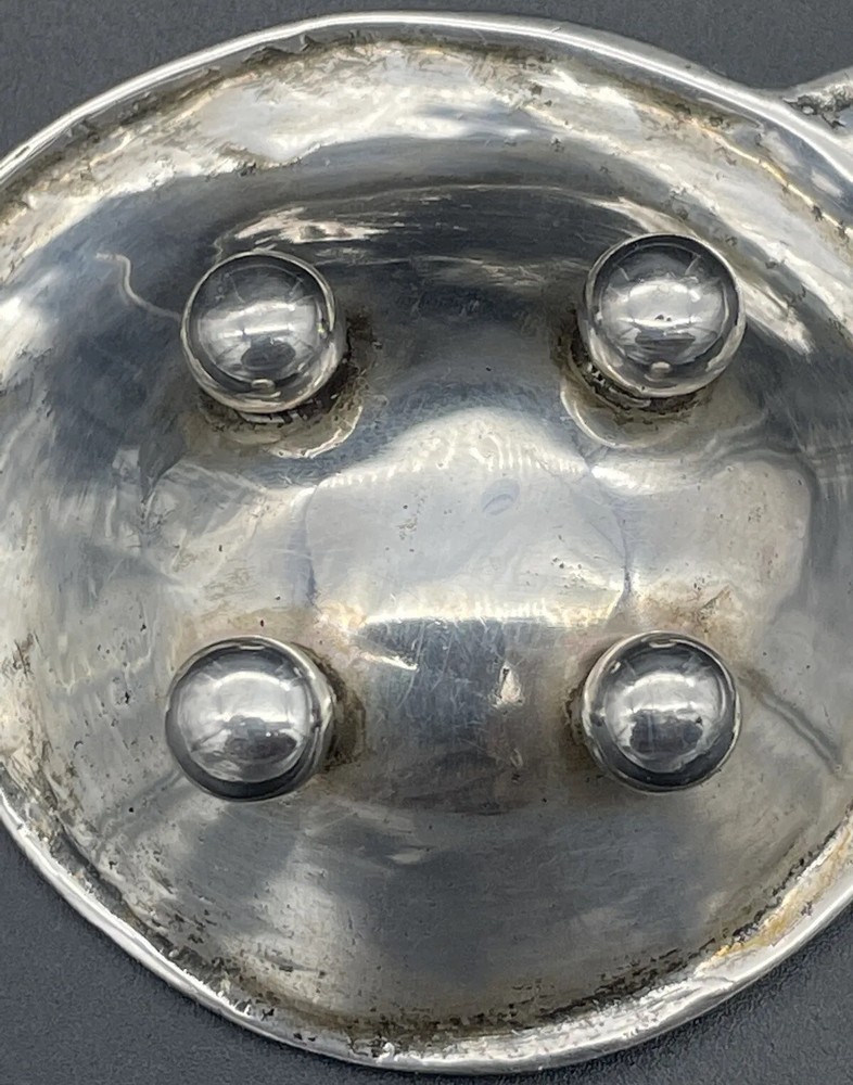 Unusual Cast 800 Silver Figural Fish Form Open Salt Cellar