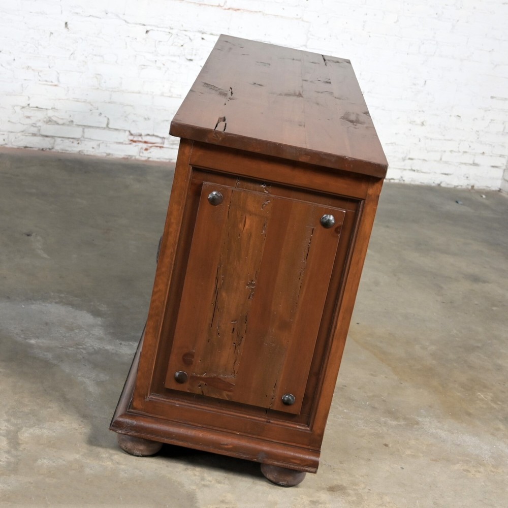 Spanish Revival Rustic Solid Pine Sideboard Style of Artes De Mexico Intern'tnl
