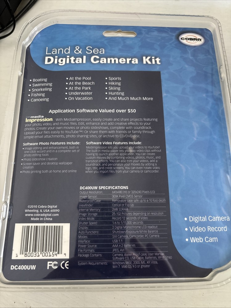 Cobra Land & Sea Digital Camera Kit