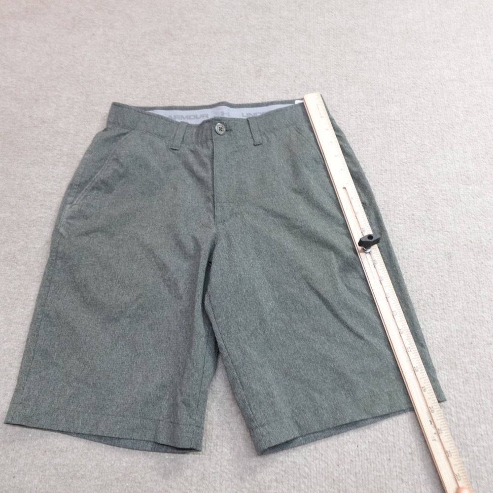 Under Armour Shorts 30 Green Heather Solid Golf Performance 10" in