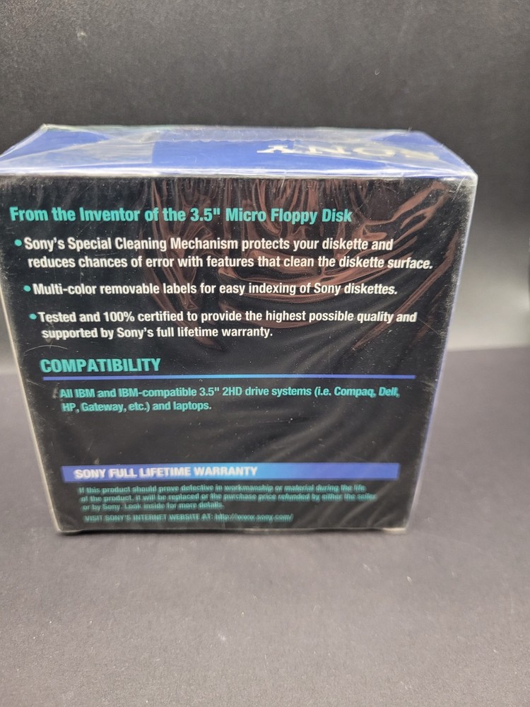 Sony HD IBM Formatted MFD 2 Micro Floppy Disk 2-Sided 10 Pack 2HD