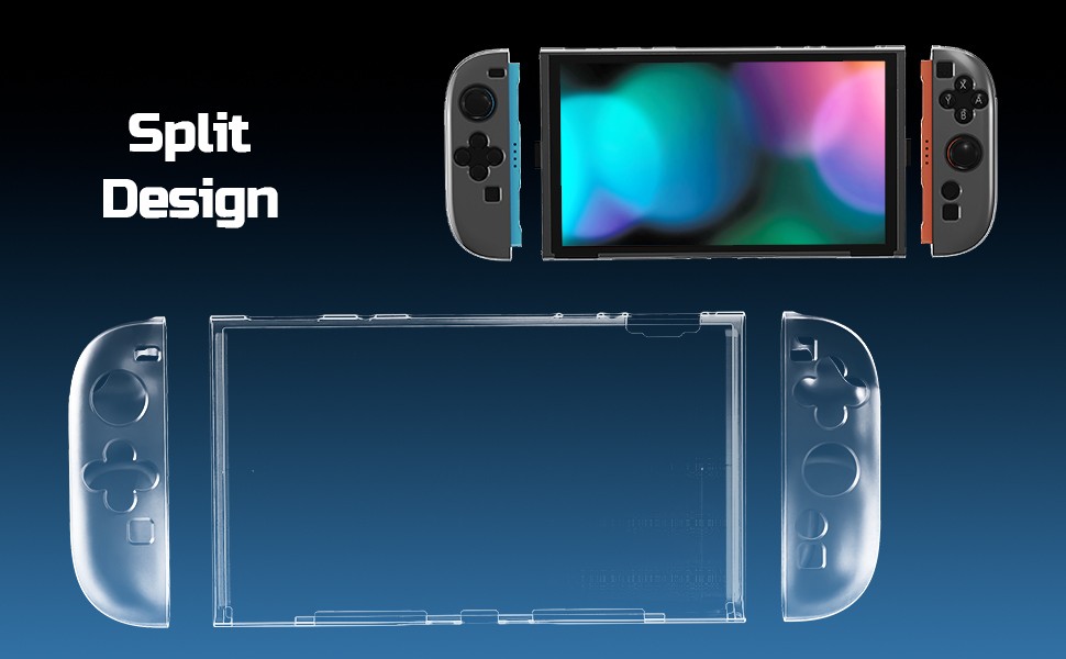 Removable TPU protective case for Switch 2 (2025), shockproof transparent shell.