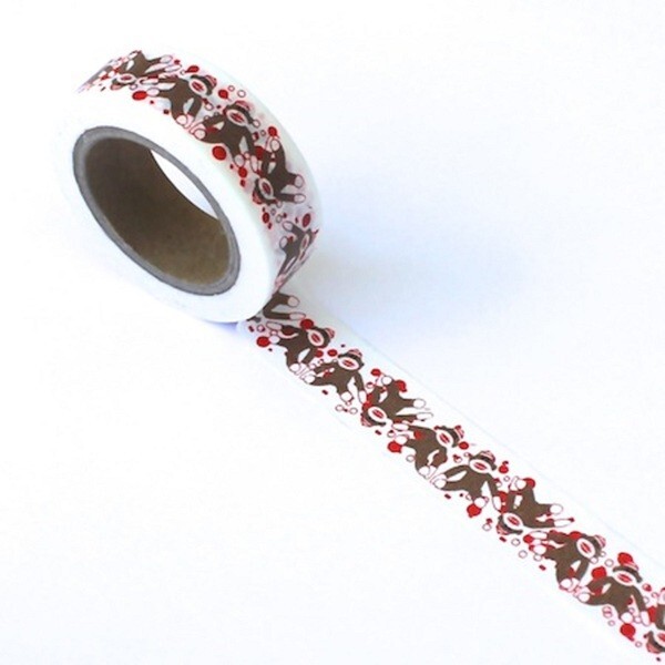 SOCK MONKEY WASHI TAPE EYELET OUTLET