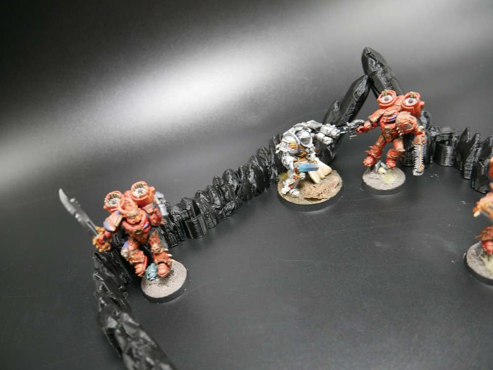 Tabletop Terrain 3d Printed Black Dungeon Cavern interlocking D&D, pathfinder