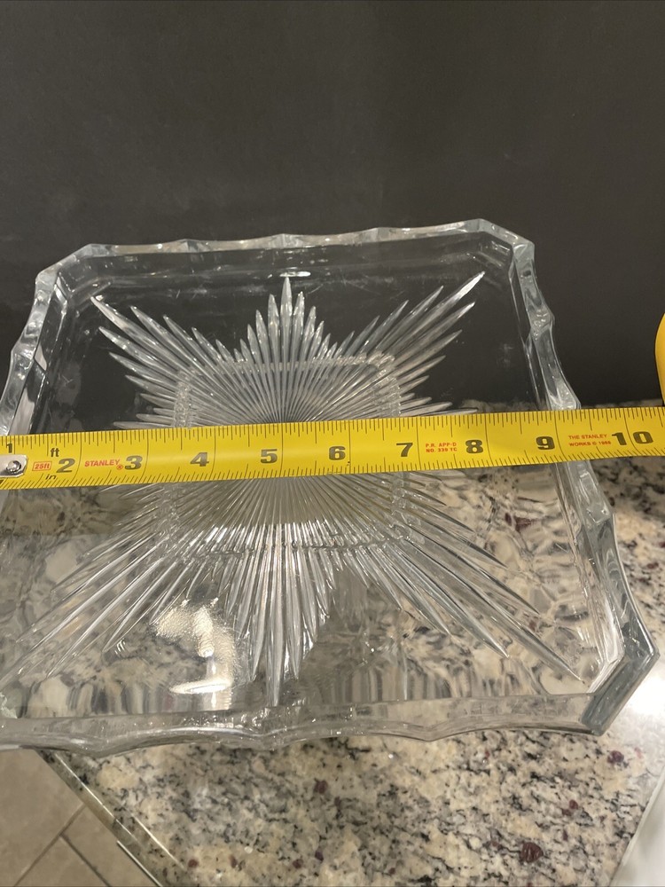 Crystal Cake Stand-heavy Lead Crystal-BEAUTIFUL!